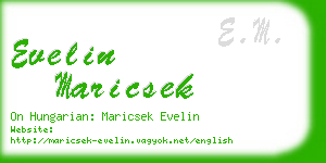 evelin maricsek business card